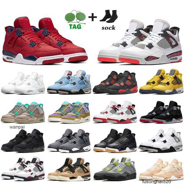 

2022 2021 4 basketball shoes 4s red thunder university blue white oreo desert moss bred taupe haze black cat cool grey mens trainers sports