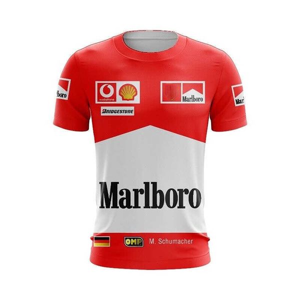 

2023 fashion f1 men's t shirt formula one team summer new sportswear 3d print, White;black
