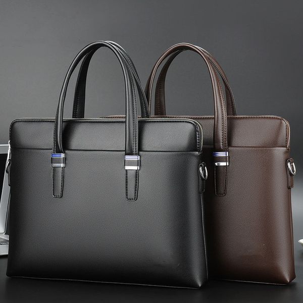 

new men's bag handbag men's business briefcase a4 document bag business trip office shoulder bag