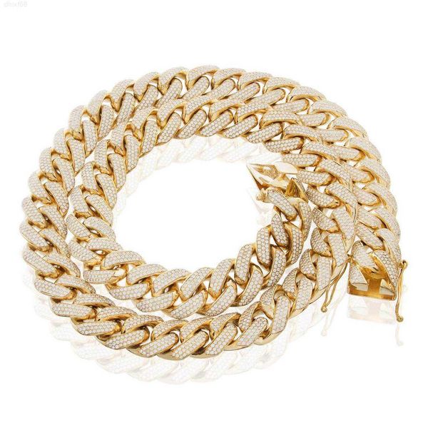 

gra certificate miami style s925 sterling silver vvs moissanite diamond cuban chain for hiphop necklace chain