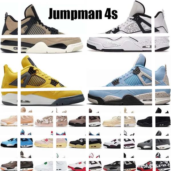 

designer jordens 4 trainers mens womens basketball shoes bred 4s unc black cat university blue the cactus white grey men pure royalty outdoo