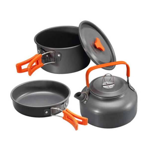 

3pcs set quality camping cookware outdoor cookware cookware camping travel tableware cutlery utensils hiking picnic set