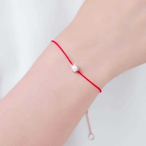 

red rope bracelet korean girls carrying strap round diamond wholesale, Golden;silver