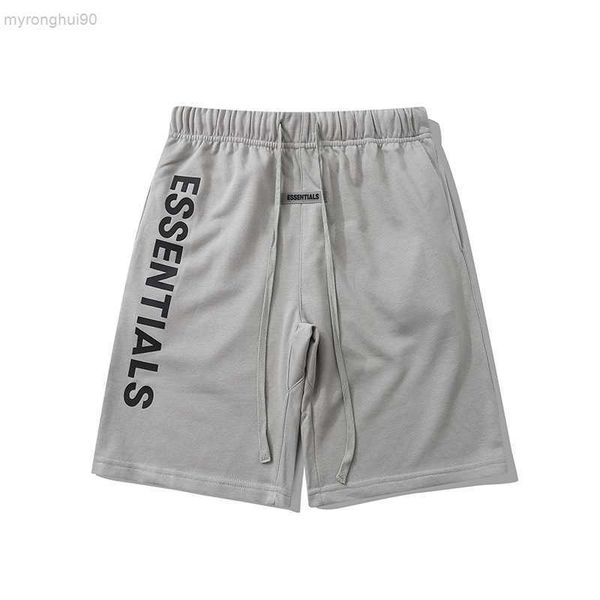 

fear of essentail shorts double line essentials cropped pant high sports shorts fog men's and women's fashion fla7, White;black