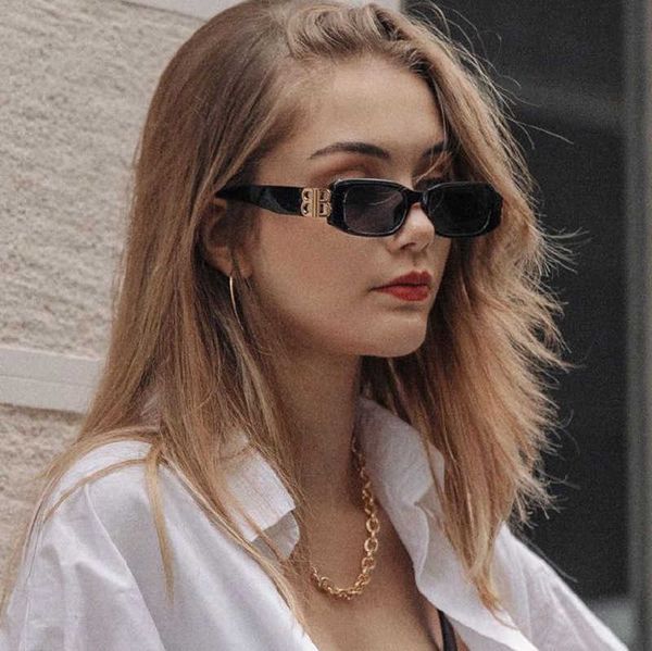 

fashion 2021 new small frame sunglasses personality b-word net red same women's trend sunglasses, White;black