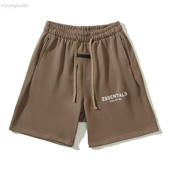 

2023 new fog essentials flocking thin terry shorts f relaxed beach pants il5t, White;black