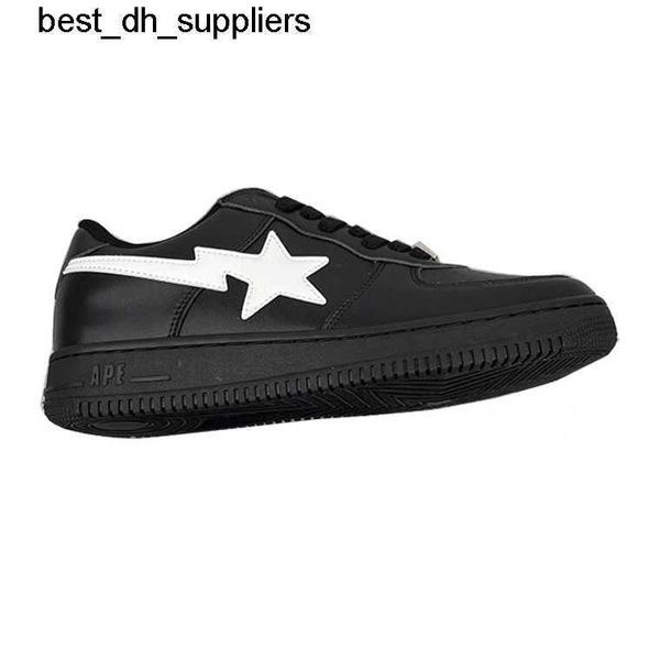 

ma siwei's same bapess shoes black-and-white color matching co branded meteor first year sports men's and women's low casual