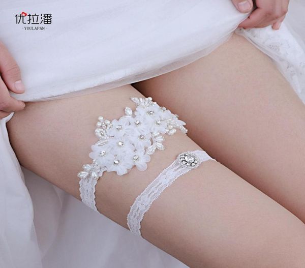 

bridal garter accessories white 3d lace pearls diamond flower princess style thigh rings leg set leg ring shining rhinestone leg b1388554