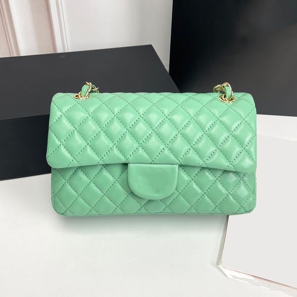 

fashion 25cm women classic double falp shoulder bags lambskin genuine leather luxury designers matelasse chain quilted multi pochette crossb