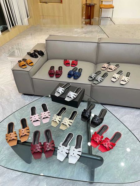 

summer luxury sandals designer women flip flops slipper fashion genuine leather slides metal chain ladies casual shoes, Black