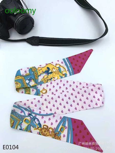 

hemres designer cravat scarf binding bag handle twill narrow small strip temperament hair strap versatile decorative ribbon a9jl, Black;purple