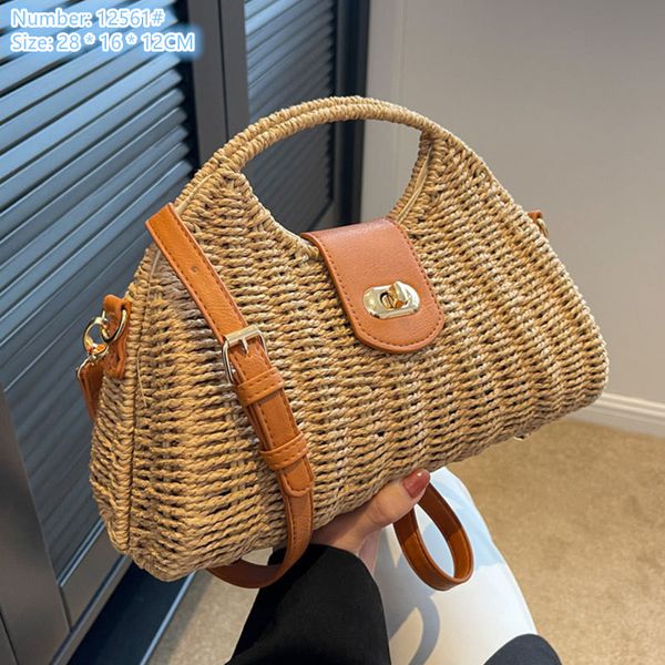 

factory wholesale ladies shoulder bags 2 colors sweet and fresh summer woven beach bag personalized leather handbag holiday romantic travel