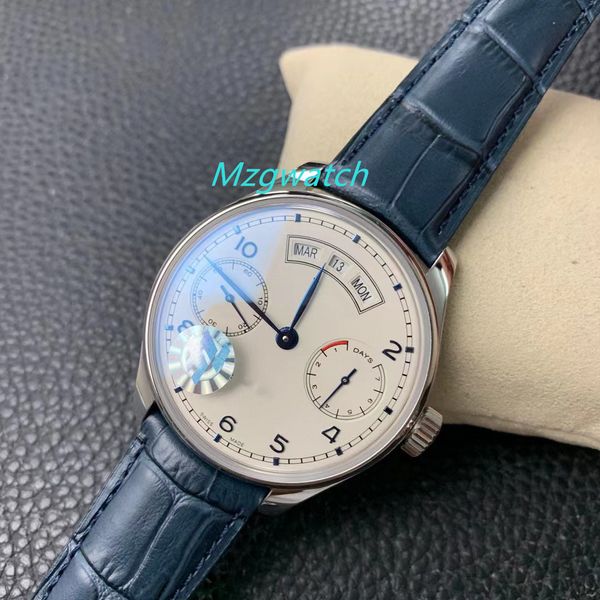 

zf 503501 perpetual calendar watch multifunctional 52850 movement diameter 44mm leather belt double sided sapphire mirror with pot lid, Slivery;golden