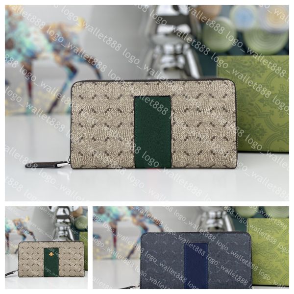 

2023 designer wallets single zipper wallet made of cowhide with eye-catching red and green webbing high-quality purse for men and women 4088, Red;black