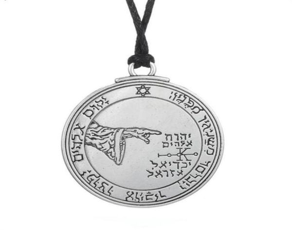 

antique silver talisman pentacle of the moon solomon seal pendant amulet necklace4423824