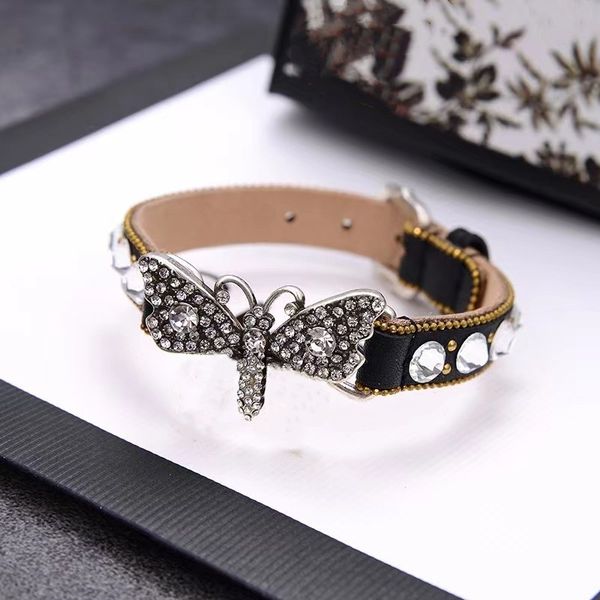 

chains women's fashion popular chain bracelet of diamond leather bracelets, Black