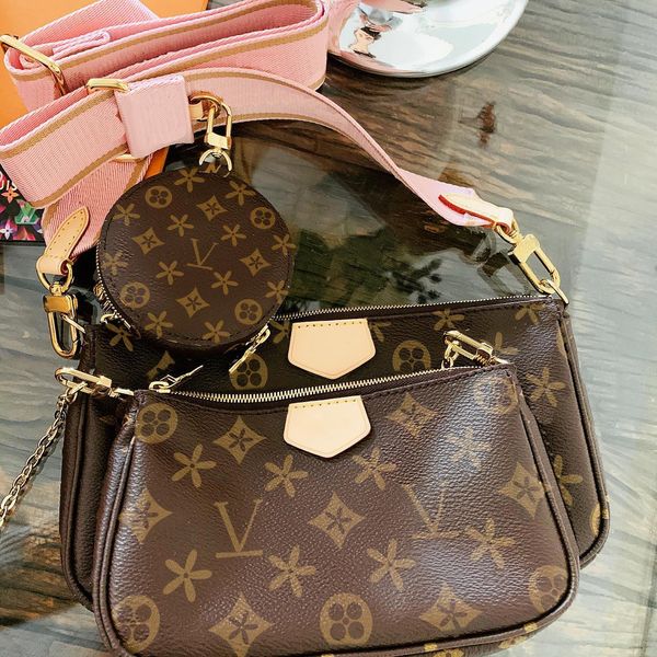 

fashion m44813 multi pochette genuine leather classic embossed chain tote bag womens mens luxury designer crossbody clutch handbag shoulder