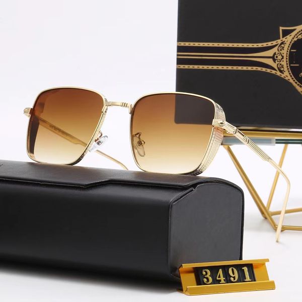 

2023 fashion stylish steampunk square style sunglasses cool metal side shield brand design sun glasses 3491, White;black