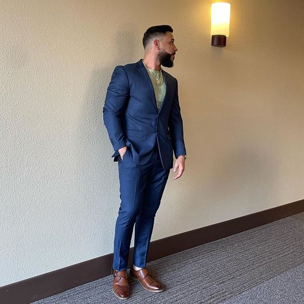 

men's blazer wedding male groom tuxedos suit with pants 2 pieces two buttons men suits costume homme, Black;gray