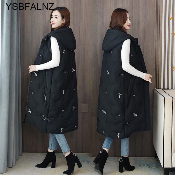 

vests sleeveless jackets female black vest warm down coats female 5xl female clothing for women long vests winter 2023 loose new, Black;white