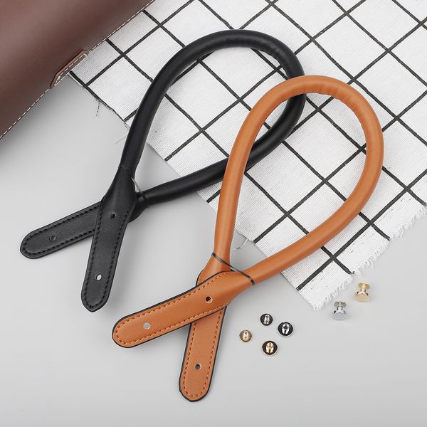 

bag parts accessories 2pcs 45cm black tan brown bag handles replacement pu leather shoulder bag strap bag belt for diy women handbag accesso