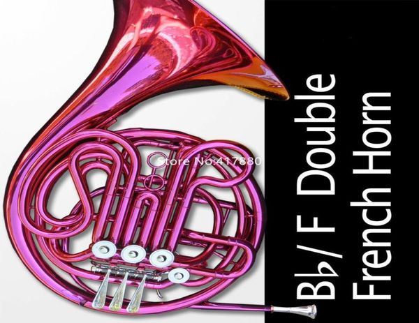 

new arrivel french horn bbf double pink 4 keys detachable bell professional musical instruments with case 1479844