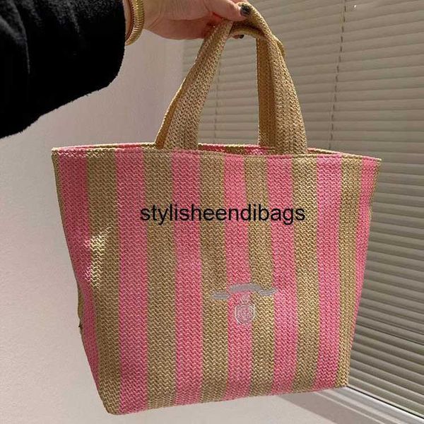 

totes summer straw bags beach bag girls knitting shoppper designer shoulder bag high capacity six colors