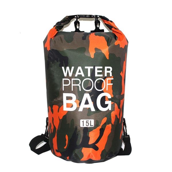 

beach accessories tas kering tahan air pvc 5l 10l 20l 30l camo renang pantai pria wanita lipat menyelam luar ruangan ransel laut sungai arun