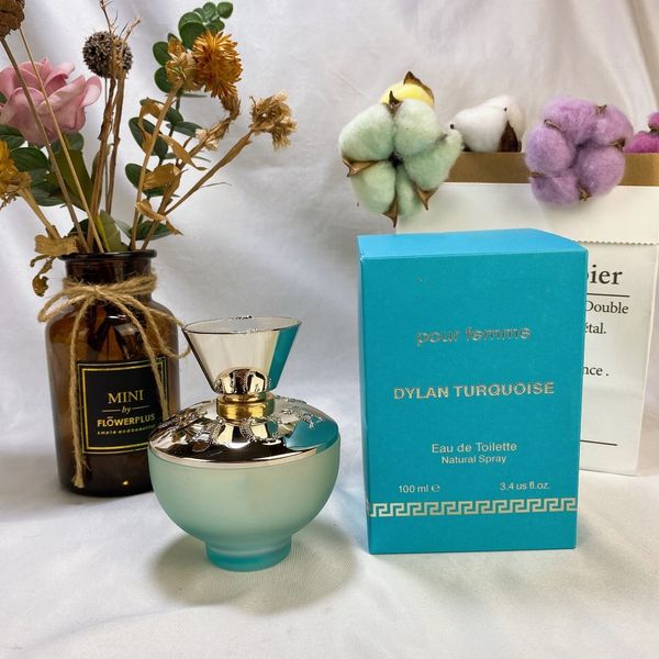 

brand dylan turquoise perfume 100ml 3.4oz women perfumes fragrance pour femme lady parfum natural spray floral fruity long lasting time