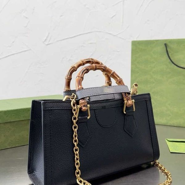 

luxury leather tote bag women chain shoulder crossbody bags designer handbag fashion bamboo handle messenger purse