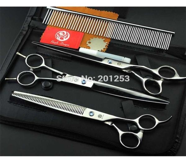 

pets grooming scissors set 80quot professional jp440c dogs shears animal hair cutting straight curved thinning b0042b 2201214110222