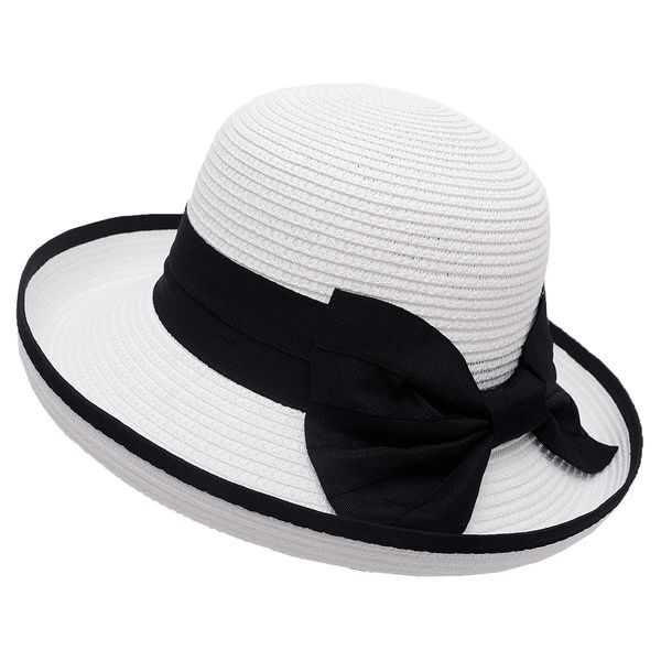 

2023 new sunshade straw hat sun hat outdoor fashion elegant female models bow hat spring and summer models, Blue;gray