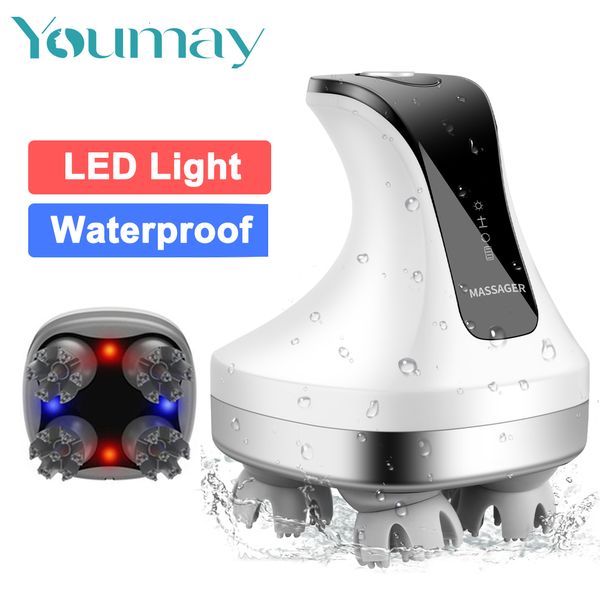 

head massager youmay 4d electric wireless scalp waterproof body neck deep tissue kneading promote hair growth 230508