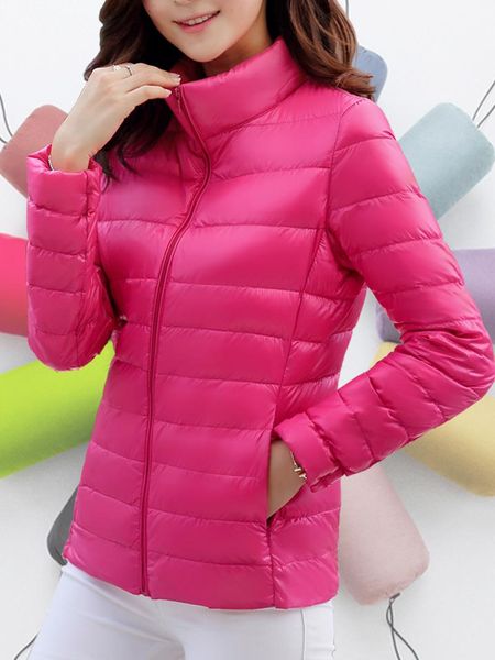 

parkas women's winter coat ultra light down jacket white duck down jacket long sleeve warm coat parka female solid portable outwear, Black
