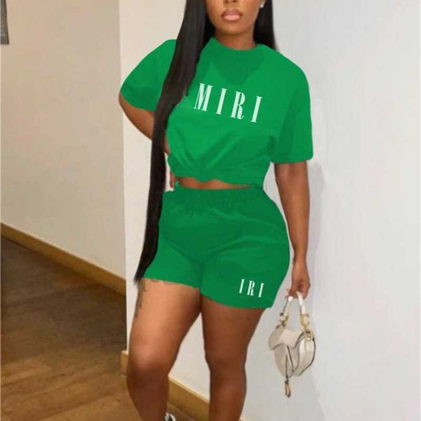 

3xl 4xl designer womens tracksuits summer two piece shorts set letter printed short sleeve t shirt ladies sports outfits, Gray