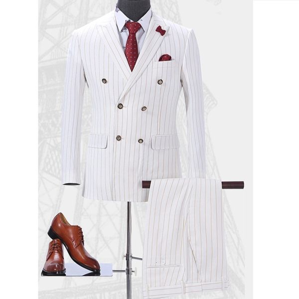 

men's suits blazers custom made groomsmen pattern groom tuxedos shawl lapel men suits wedding man zha04-7999 230509, White;black