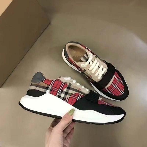 

designer sneakers striped casual shoes men women vintage sneaker platform trainer season shades flats trainers brand classic outdoor shoe z1, Black