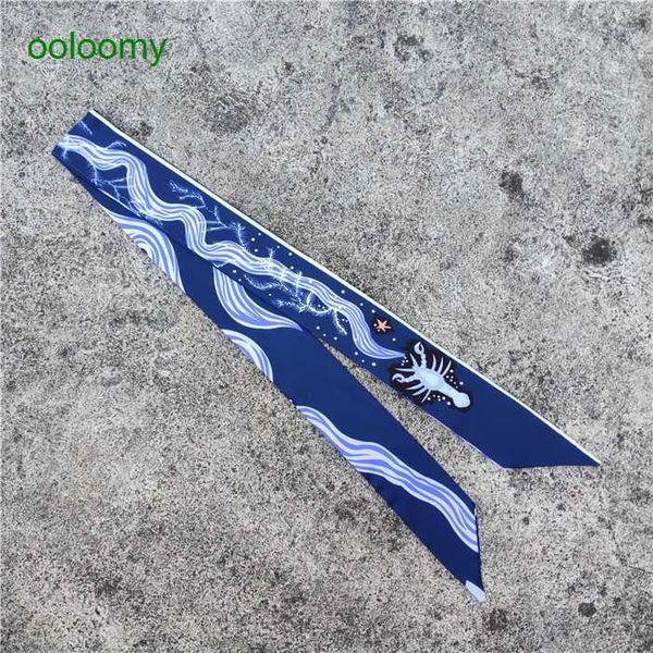 

hemres designer cravat binding a bag scarves anti fouling small ribbons women's bags decorative straps y64l, Black;purple