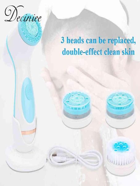 

rechargeable spin face cleansing brush electric waterproof facial pore cleaner exfoliator deep washing massage skin care2204294013846