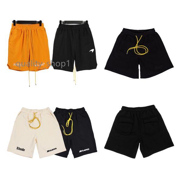 

designer men's shorts rhude fashion beach pants luxury high street women men's shorts summer casual versatile quick drying breatha, White;black