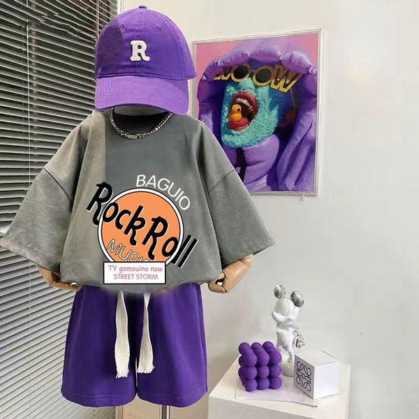 

sets suits 2023 summer kids boys clothes sets short sleeve t shirt pants 2pcs children clothing outfits teenage 4 6 8 10 12 13years 230508