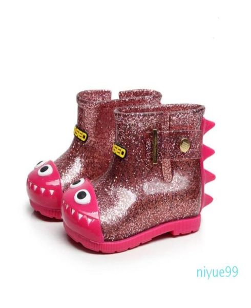 

ng rain baby rubber shoes sprout boots lovely nonslip water 06012585, Black;red