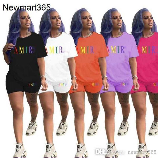 

2023 designer womens tracksuits plus size 3xl 4xl 5xl two piece set letter print t-shirt and shorts set sports outfits, Gray