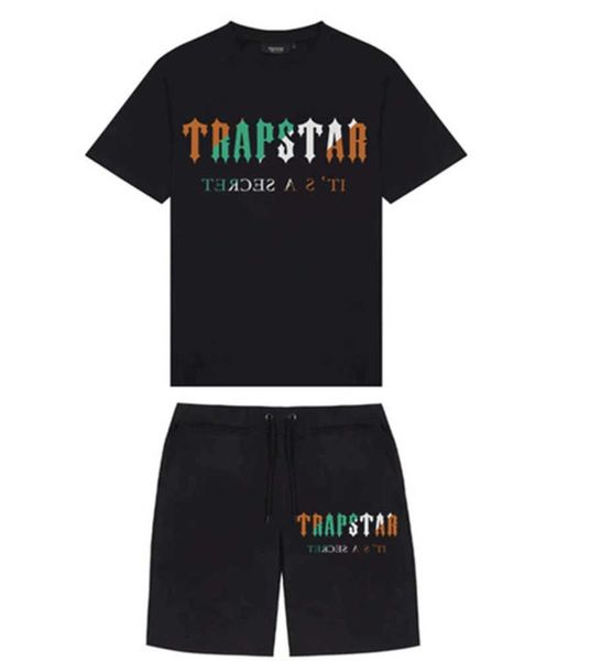 

trapstar t shirts and shorts set men tracksuit summer basketball jogging sportswear streetwear harajuku t shirt suit 2205, Gray