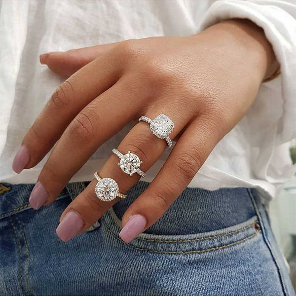 

band rings zhouyang ring for women cubic zirconia gift fashion jewelry r842 z0509, Silver