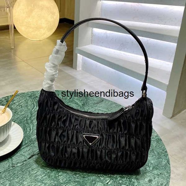 

totes pleated nylon bag wrinkle underarm bags colorful hobos shoulder purse ladies handbag size 21*15cm mini tote