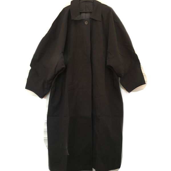 

23-women's outerwear & coats oversized trench coat tote-m-e doll long sleeve oversized trench coat - waterproof long coat women, Black