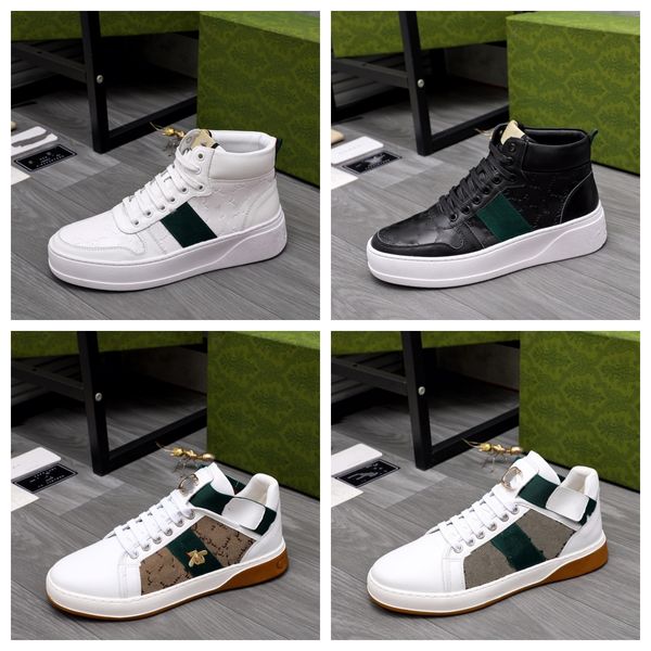 

sneakers men casual shoes designer women interlocking embroidery black white leather retro-inspired trainers mac80 flat shoes big size 38-45