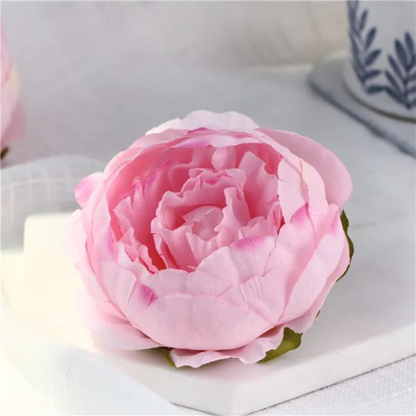 

50pcs 10cm wholesale artificial silk decorative peony flower heads for diy wedding wall arch home party decorative flowers