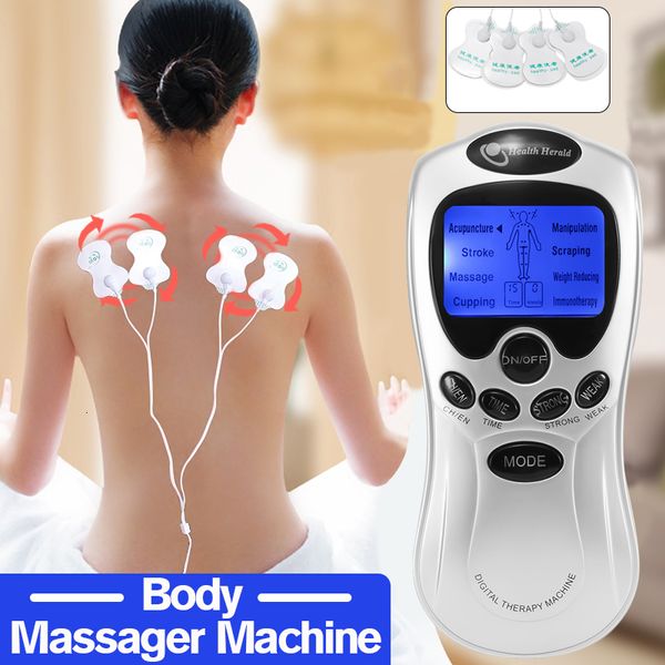 

other massage items electric tens machine digital therapy body pain relief acupuncture stimulator 4 electrode pads r health 4 ways 230508